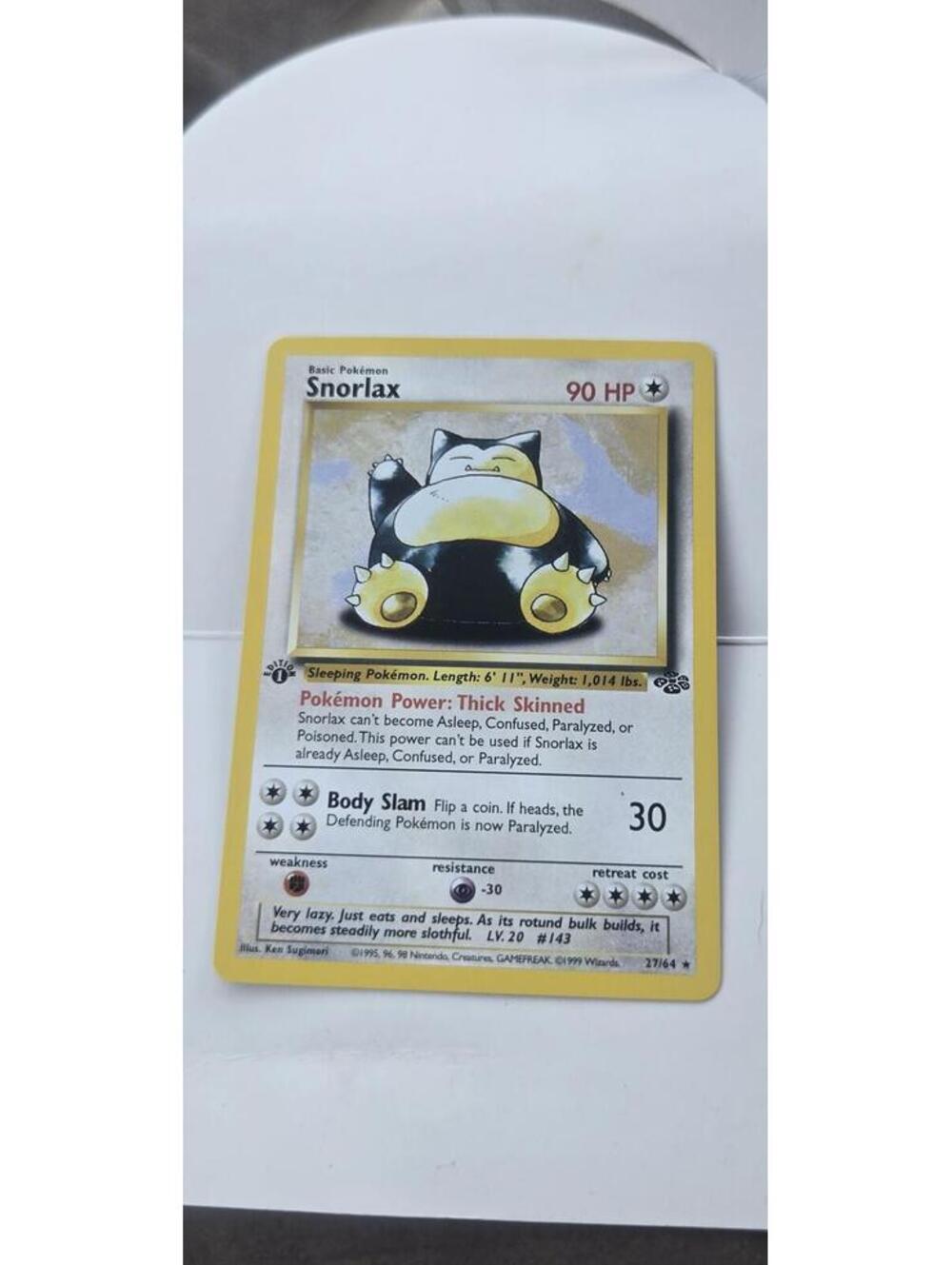 Snorlax Pokemon Trading Card